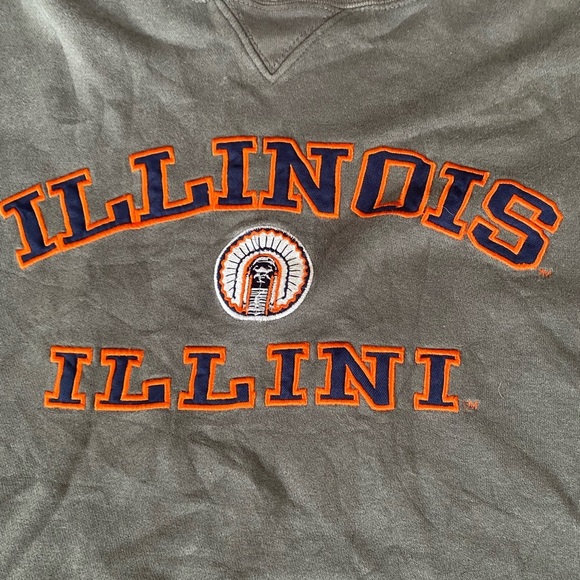 Vintage Varsity Athletics Gray Illinois Illini Men's Crewneck Sweatshirt Size XL - Picture 4 of 7